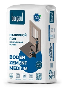 Ровнитель наливной Boden Zement Medium 3-60мм 25кг Bergauf *1/56 (01116)