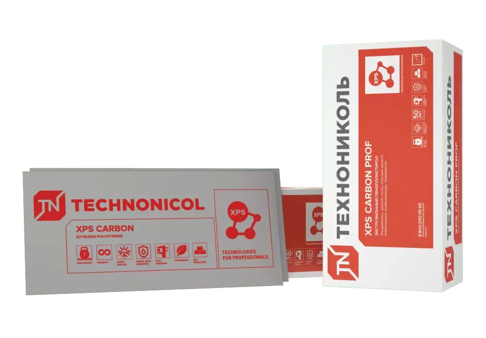 Экструзионный пенополистирол ТЕХНОНИКОЛЬ CARBON PROF 300 (1180*580*100х4)