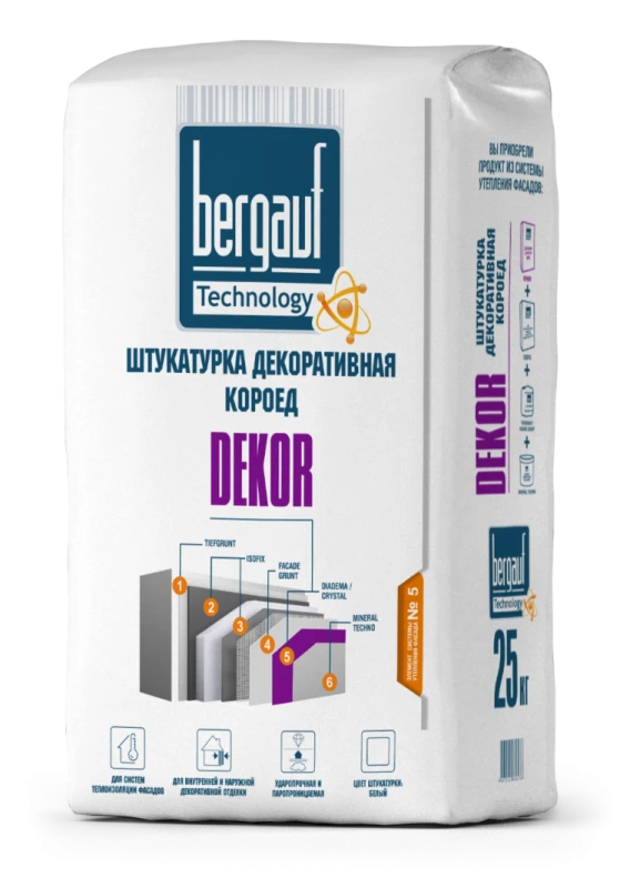 Штукатурка DEKOR COROed Winter фракция 2,5мм 25кг *1/56 Bergauf