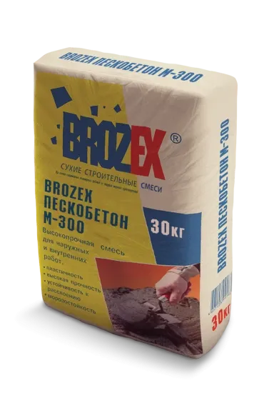 Универсальная смесь Пескобетон М-300 Вrozex , 30 кг *1/48