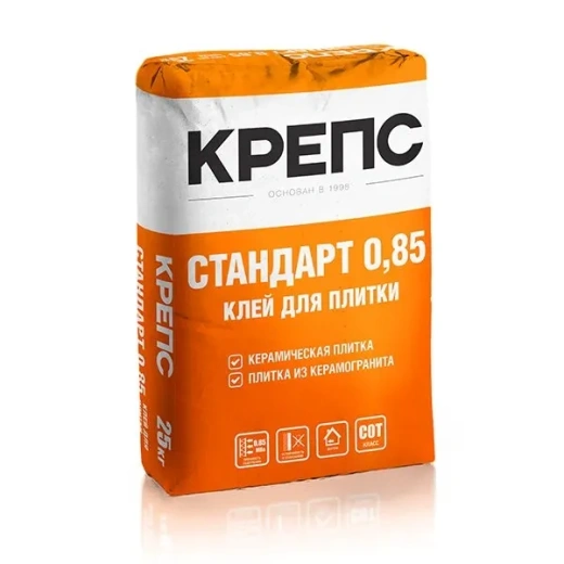 Клей для плитки КРЕПС Стандарт 0,85, 25кг *1/56