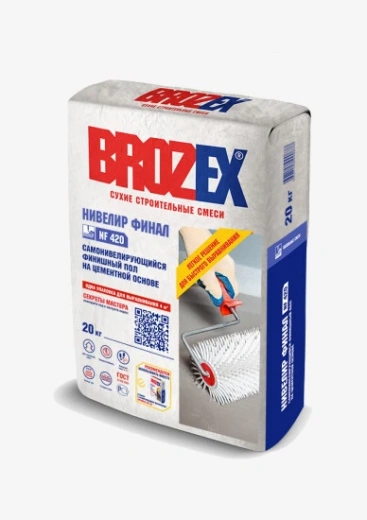 Пол наливной Brozex NF-420 Нивелир ФИНАЛ самонивелирующийся 3-20мм 20 кг *1/56