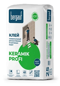 Клей универсальный для внутренних и наружных работ 25 кг Keramik Profi Bergauf *1/56