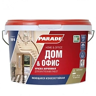 Краска акриловая 2,5л PARADE W4 Дом и Офис моющаяся матовая База А *1/144