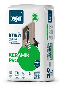 Клей усиленный 20 кг для керамической плитки KERAMIK Pro С1 Bergauf *1/64