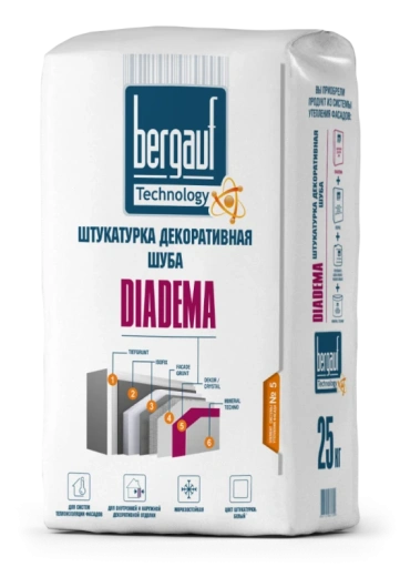 Штукатурка DIADEMA декоративная шуба 25кг *1/56 Bergauf