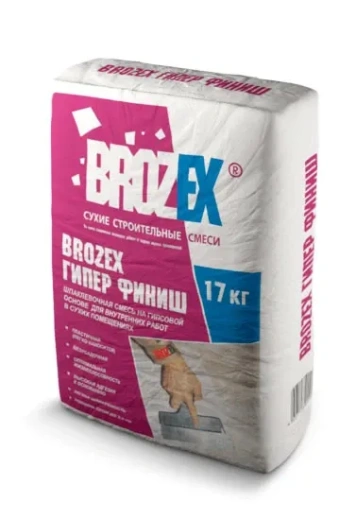 Шпаклевка гипсовая финишная WR 65 ФИНИШ ГИПС, Brozex 17 кг *1/64