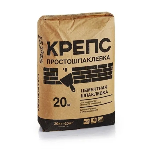 Шпатлевка Крепс ПРОСТОШПАКЛЕВКА финишная белая, 20кг *1/56