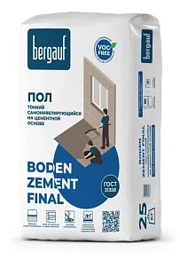 Ровнитель самонивелирующийся Boden Zement Final 2,5-10мм 25кг Bergauf *1/56 (01115)