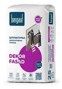Штукатурка Dekor FASAD coroed серый фракция 2,5мм 25кг *1/56 Bergauf