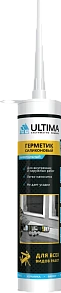 Герметик Ultima U силиконовый универсальный бесцветный 280 мл (H0802) *1/12