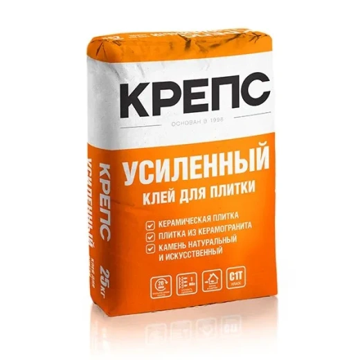Клей для плитки КРЕПС Усиленный, 25кг *1/56 А