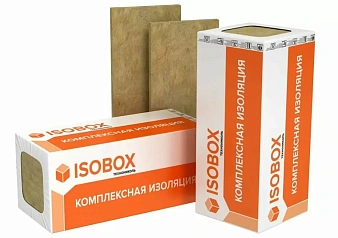 Базальтовая вата ISOBOX Экстралайт, 33кг/м³ (1200x600x50x8, 0,288м³/уп) (24шт/пал)