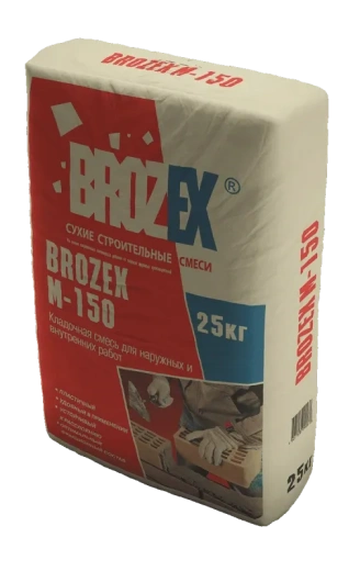 Кладочная смесь высокопрочная М-150 БРИК, Brozex, 25 кг *1/56
