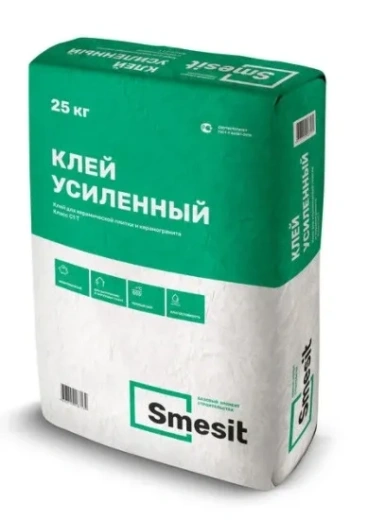Клей для плитки и керамогранита Усиленный SMESIT 25 кг *1/48