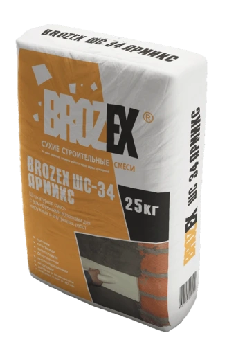 Штукатурка Брозекс с армирующими волокнами CP 340 АРМИКС 25кг *1/56