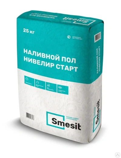 Пол наливной Smesit НИВЕЛИР СТАРТ 25 кг *1/48