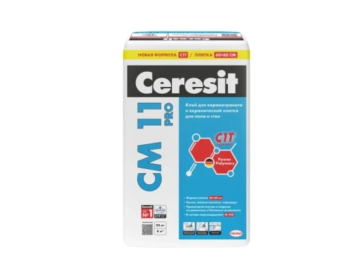 Клей СМ11 Pro C1 Церезит для плитки и керамогранита 25кг *1/48 (2634176)