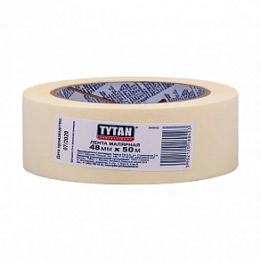 Лента клейкая малярная TYTAN Professional 48мм x 50м белая 80493 *1/24