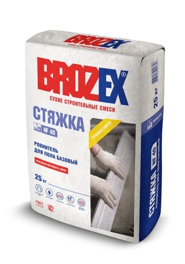 Ровнитель для пола Brozex NF-40 СТЯЖКА базовая 10-80мм 25кг *1/56