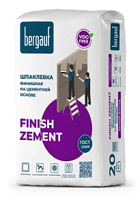 Шпаклевка цементная финишная Finish Zement 20кг Bergauf 1/64 (00938)